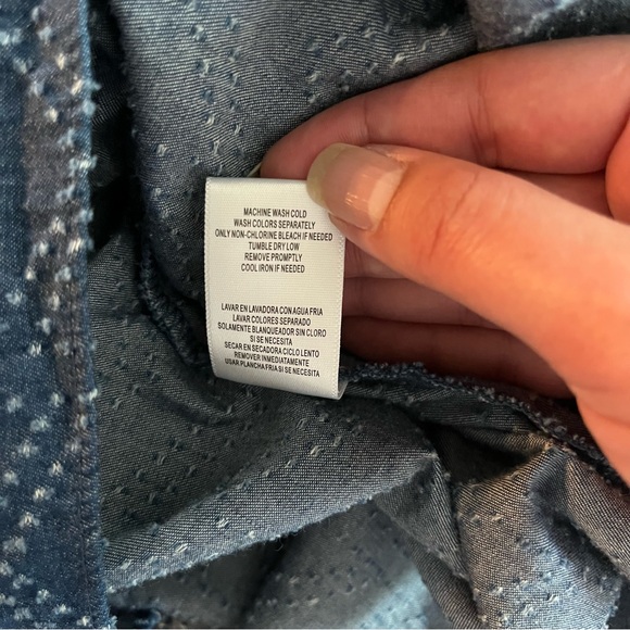 Vivi By Violet Weekend Women Cottagecore Off Shoulder Dress Blue Sz XL Cotton - Picture 11 of 11